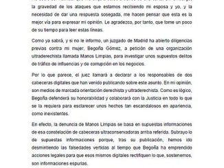 Carta íntegra del Presidente Pedro Sánchez a los españoles