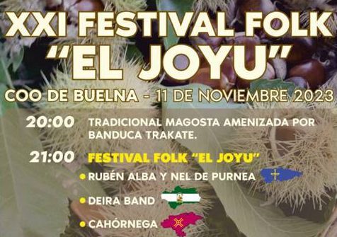 Sábado 9 de noviembre, Coo de Buelna XXII Festival Folk el Joyu