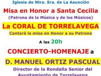 Viernes 22 de noviembre, 19.00 Misa y concierto de Santa Cecilia en Torrelavega
