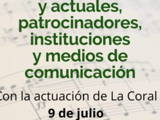 9 de julio 19,30 La Coral de Torrelavega homenajeará a los miembros de su gran familia musical.