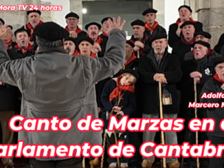 Adolfo Diaz marcero mayor en el Canto de Marzas del Parlamento de Cantabria (+ video)