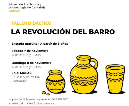 El MUPAC organiza un taller infantil de cerámica para descubrir cómo se trabajaba la arcilla en el Neolítico El MUPAC organiza un taller infantil de cerámica para descubrir cómo se trabajaba la arcilla en el Neolítico